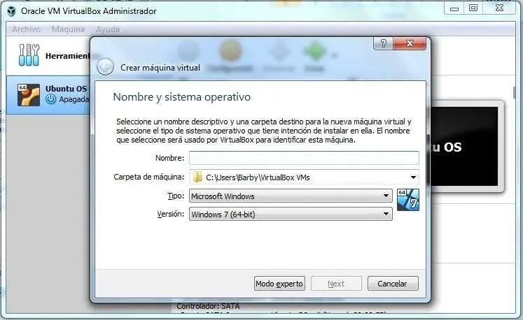 maquina virtual con virtualbox