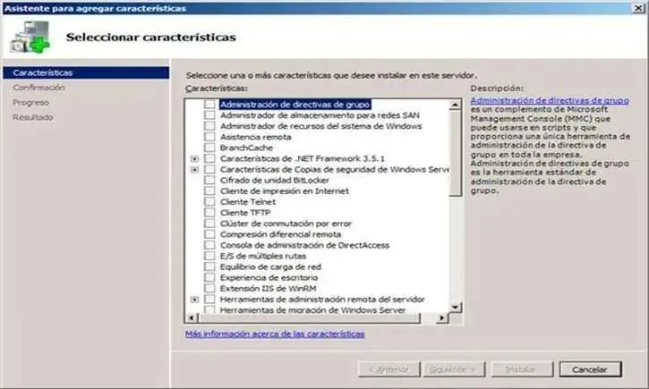 caracteristicas de windows server 2008